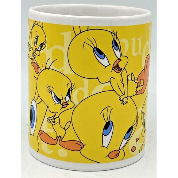 Vintage 1998 Six Flags Exclusive Looney Toons Tweety Bird Warner Brothers Coffee - Picture 2 of 6